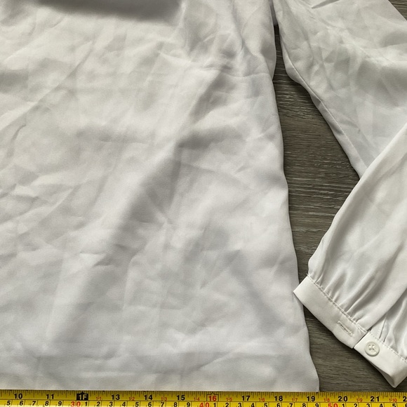 Allegra K Elegant White Blouse - Picture 4 of 7